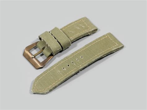 green canvas panerai strap|Radiomir Canvas Strap (Green) with Aged Buckle.